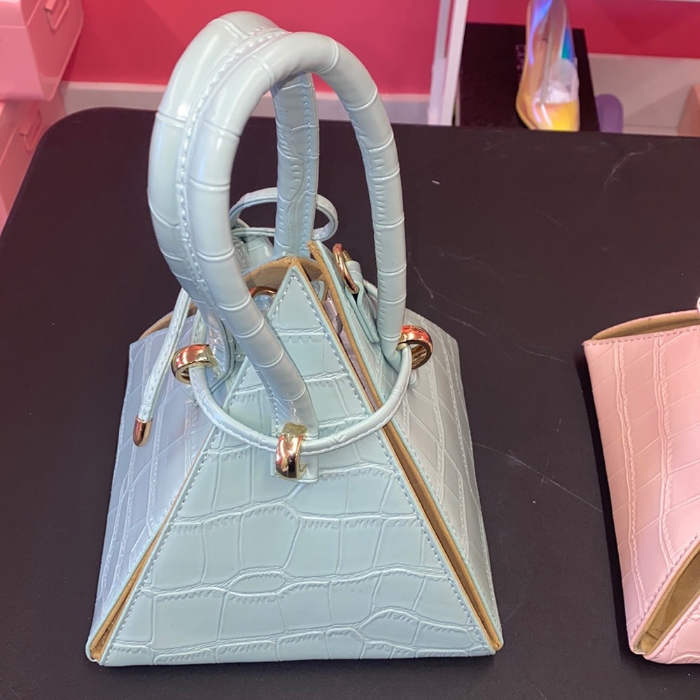 Croc 🐊 print suede handbags